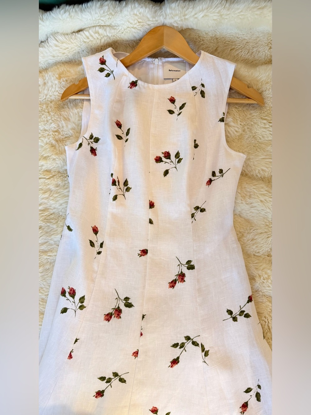 Reformation Cecilia Linen Dress floating rose, New without tags, never worn. - Picture 7 of 16